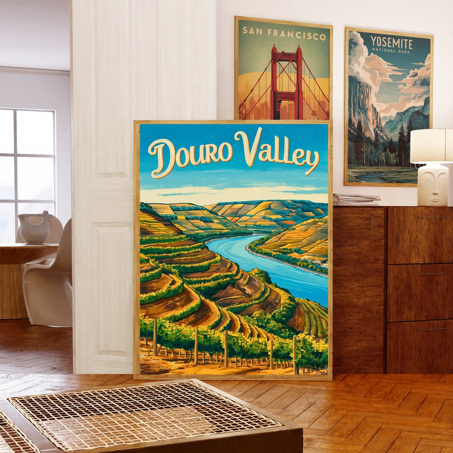 Douro Valley  Vintage Travel Poster - Portugal's Scenic Wine Route