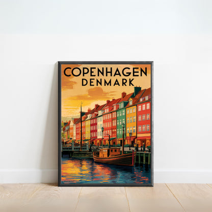 Copenhagen Vintage Travel Poster