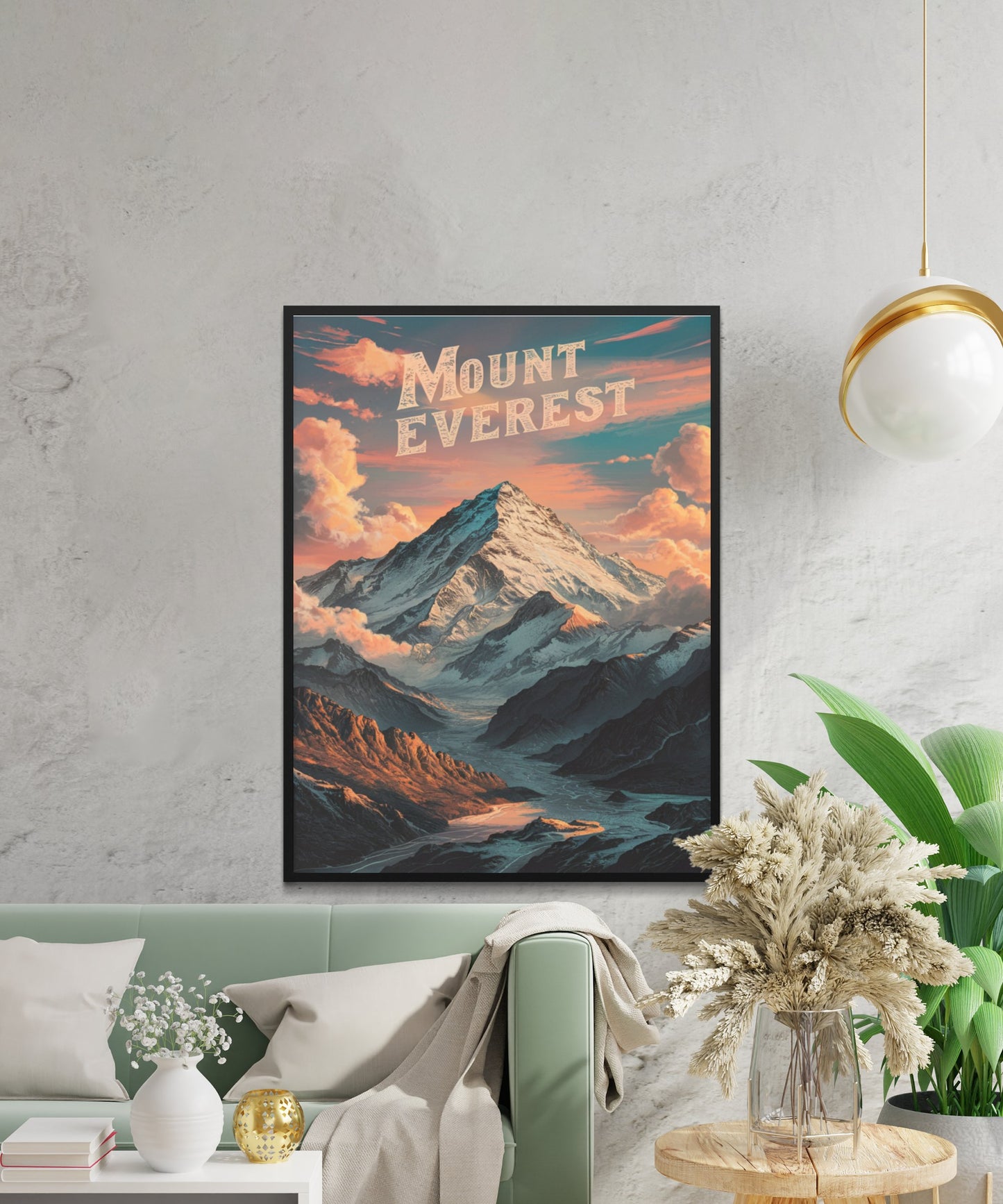 Mount Everest Vintage Travel Poster