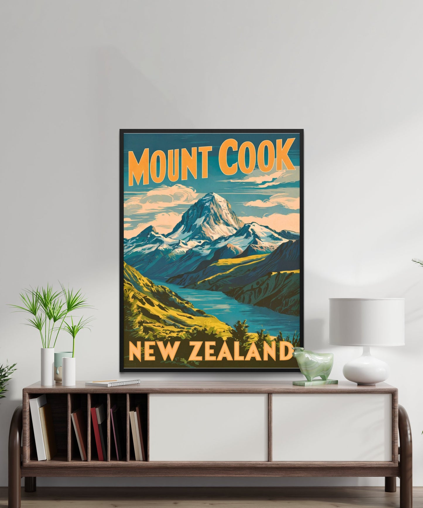 Mount Cook Vintage Travel Poster