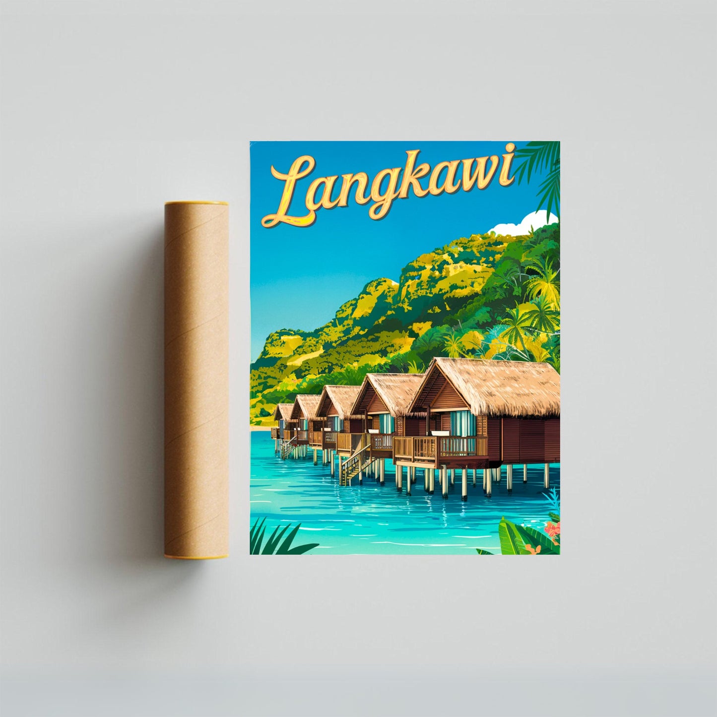 Langkawi  Vintage Travel Poster - Pristine Beaches