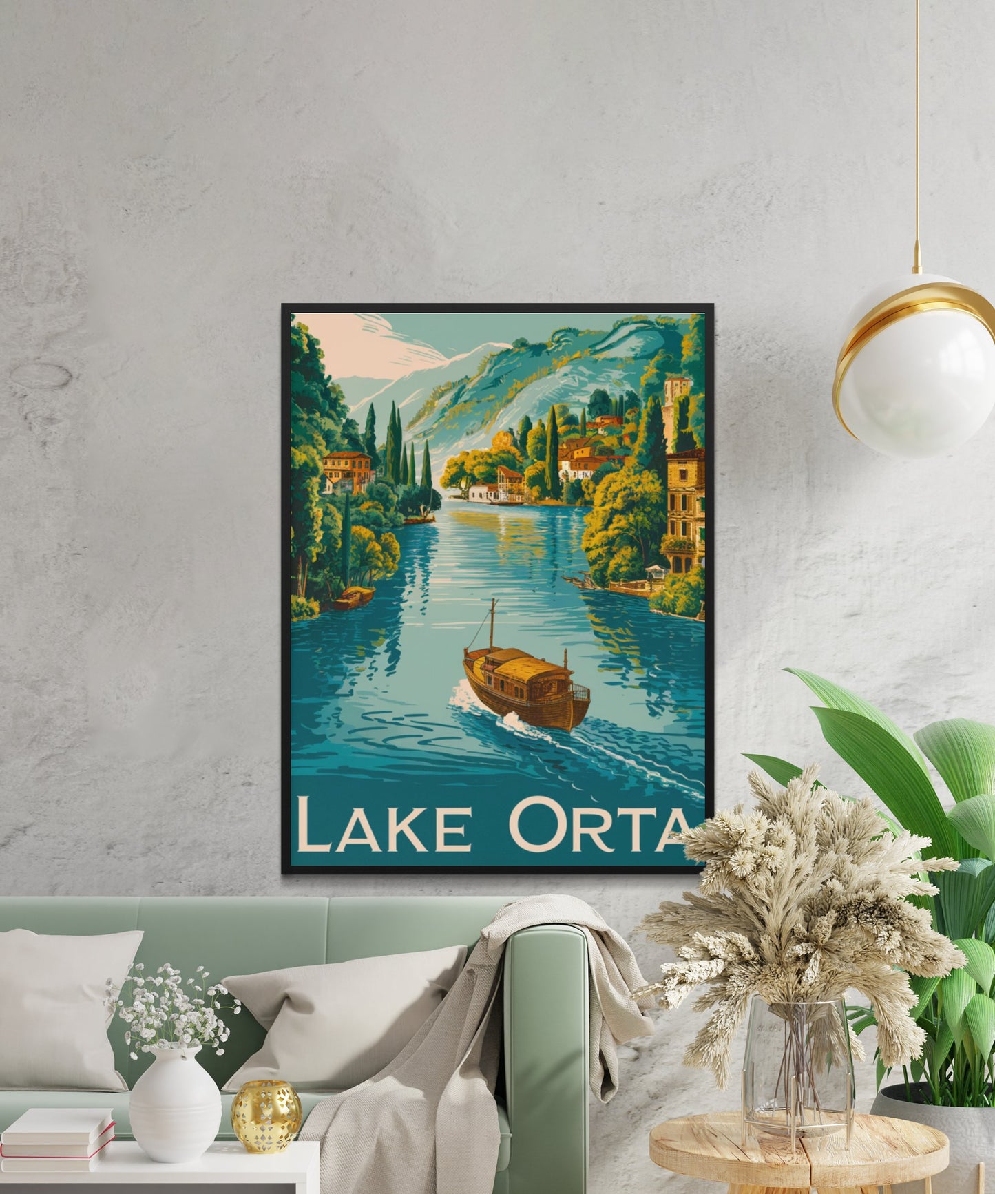 Lake Orta Vintage Travel Poster - Charming Shores