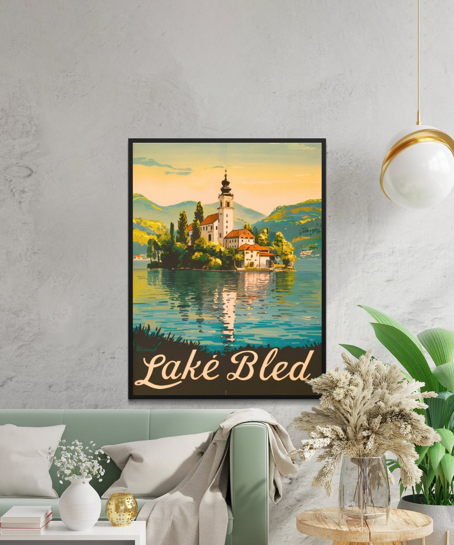 Lake Bled Vintage Travel Poster - Scenic Beauty