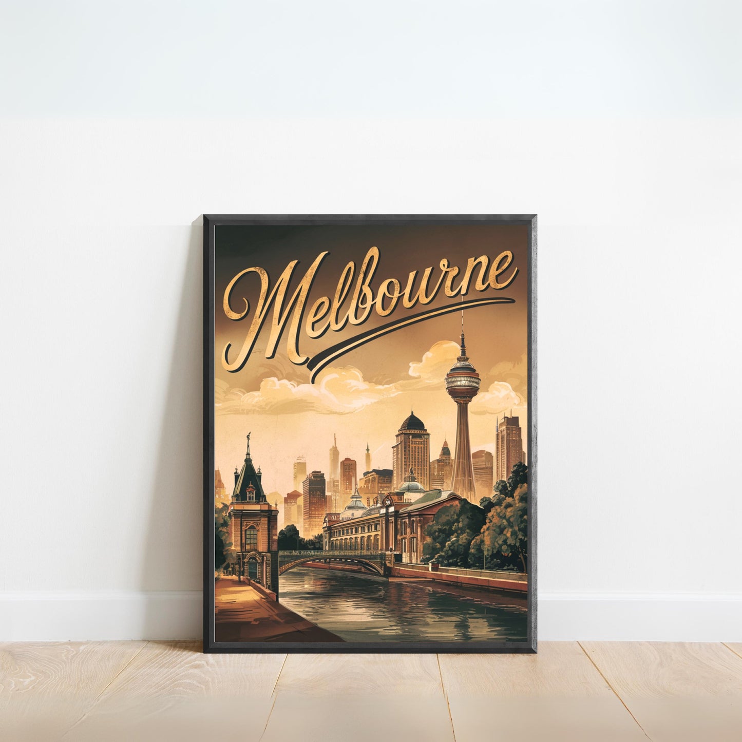 Melbourne Vintage Travel Poster