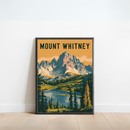 Mount Whitney Vintage Travel Poster - Timeless Sierra Nevada Beauty