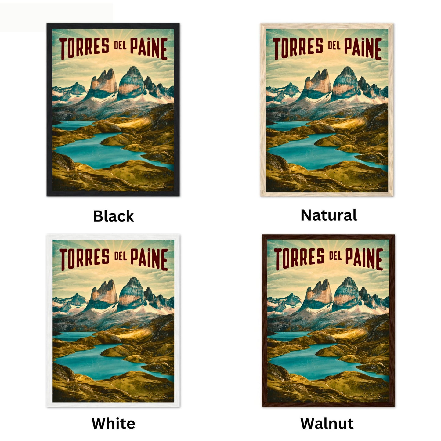 Torres del Paine Vintage Travel Poster - Timeless Beauty