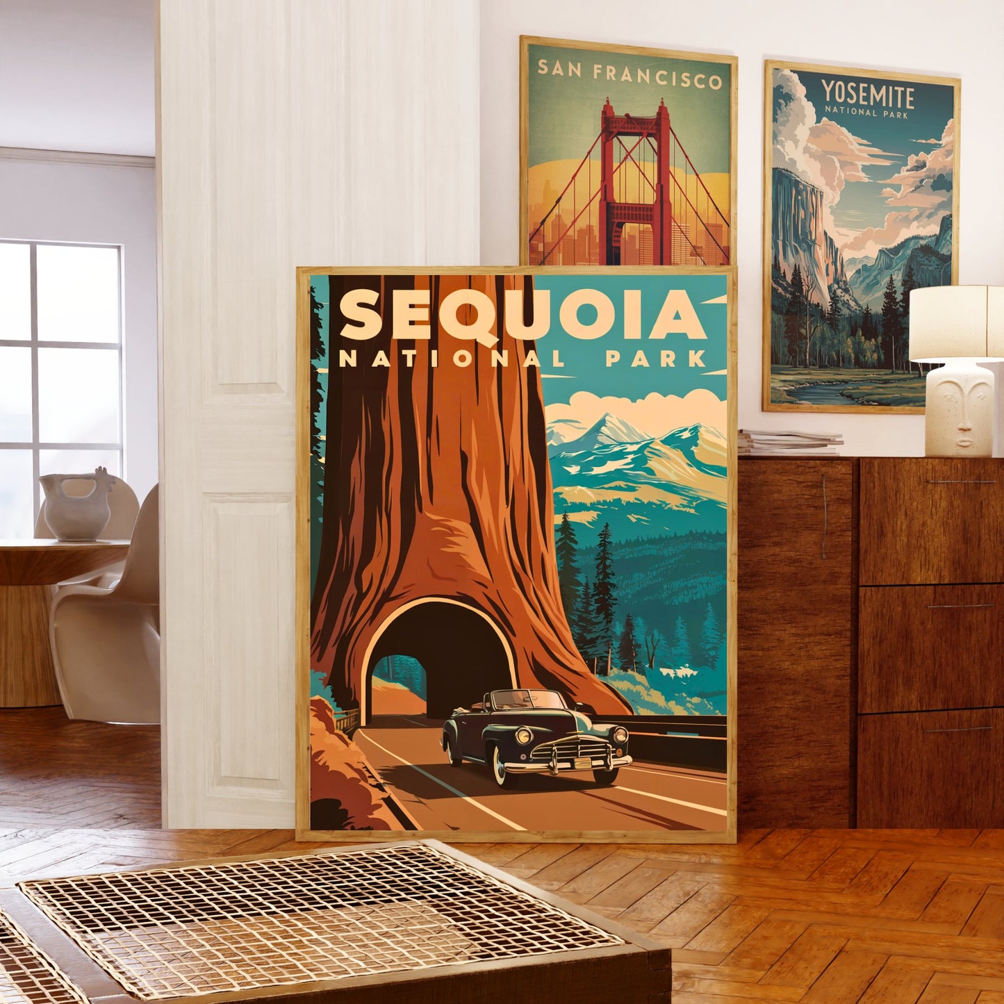 Sequoia National Park Vintage Travel Poster