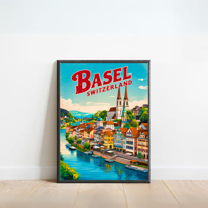 Basel Vintage Travel Poster