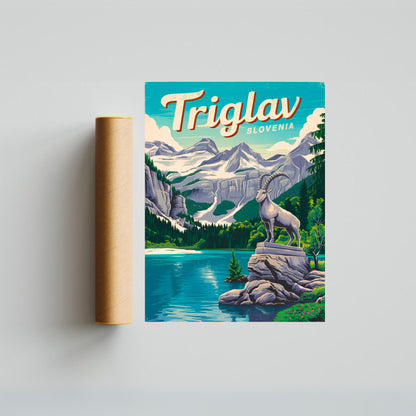 Triglav Vintage Travel Poster - Majestic Summit