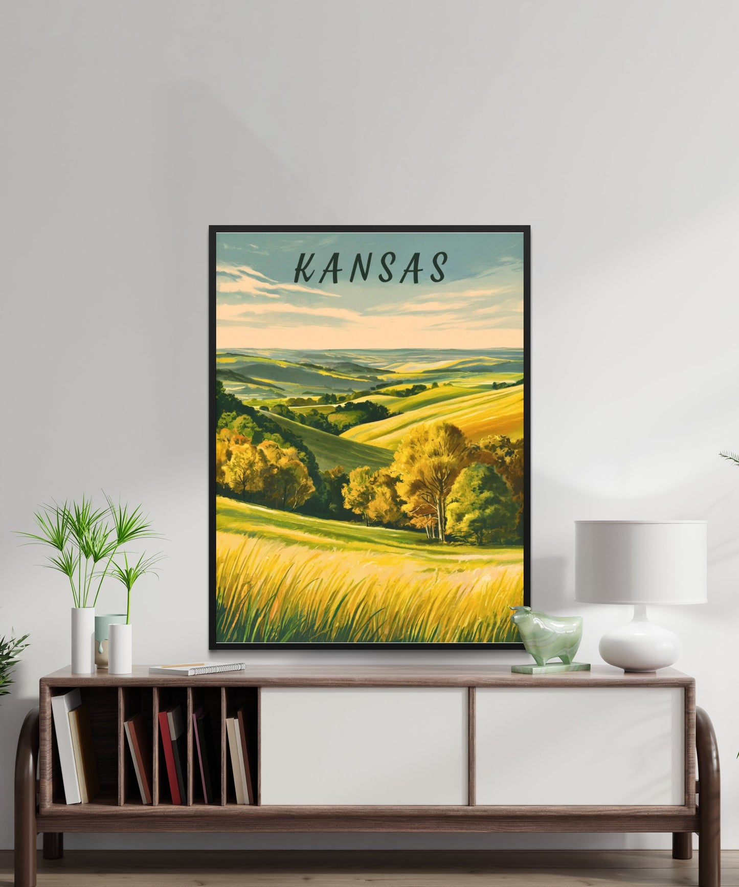 Kansas Vintage Travel Poster