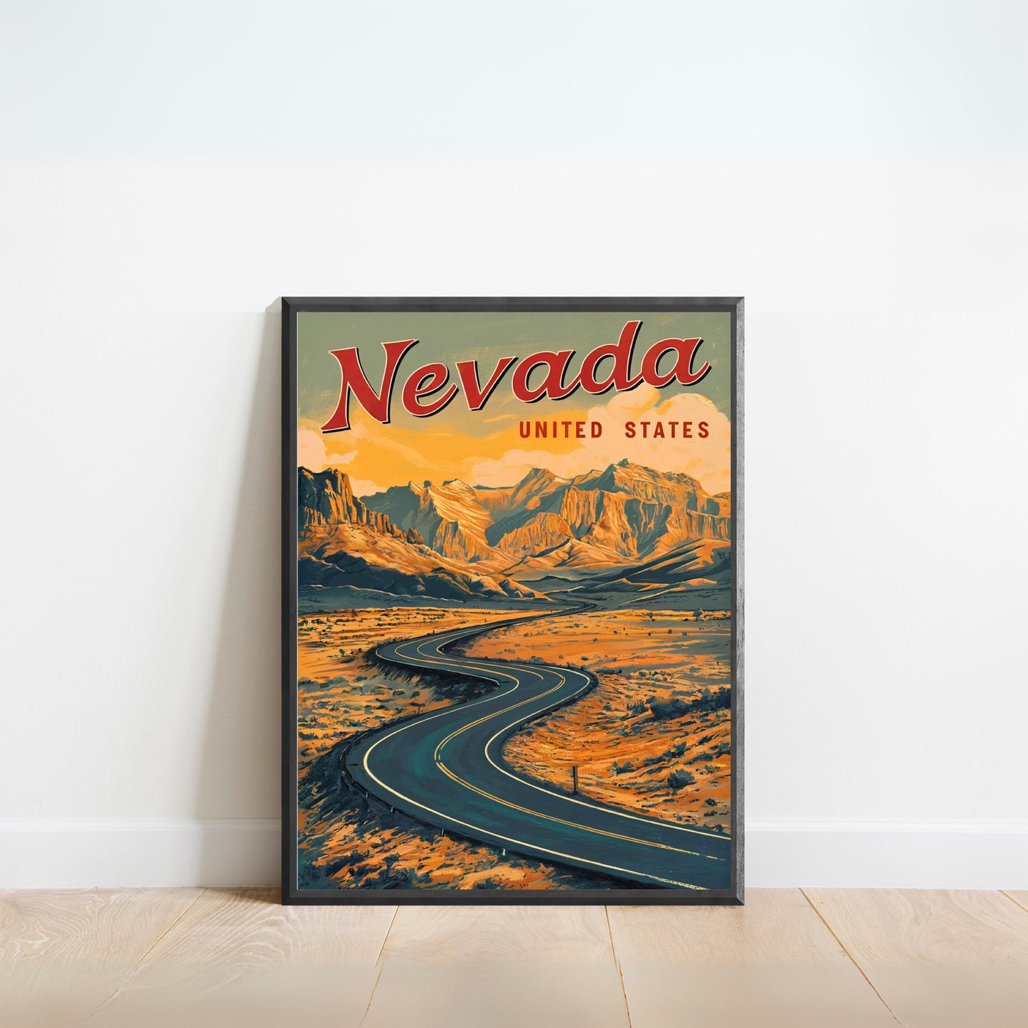 Nevada Vintage Travel Poster