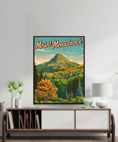 Mount Monadnock Vintage Travel Poster