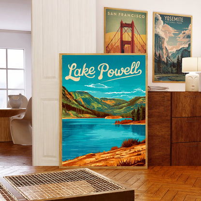 Lake Powell Vintage Travel Poster