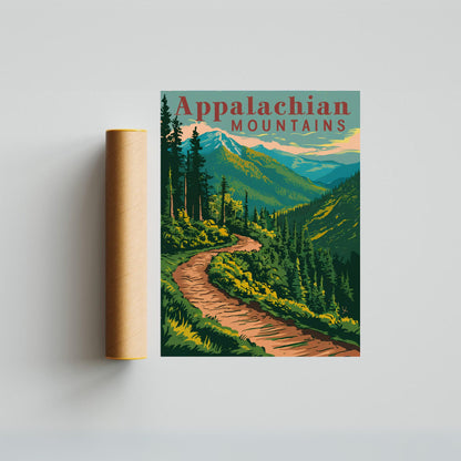 Appalachian Vintage Travel Poster