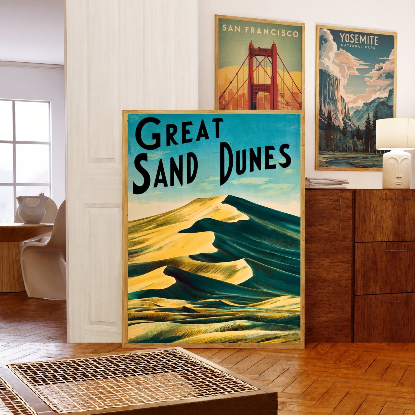 Great Sand Dunes Vintage Travel Poster