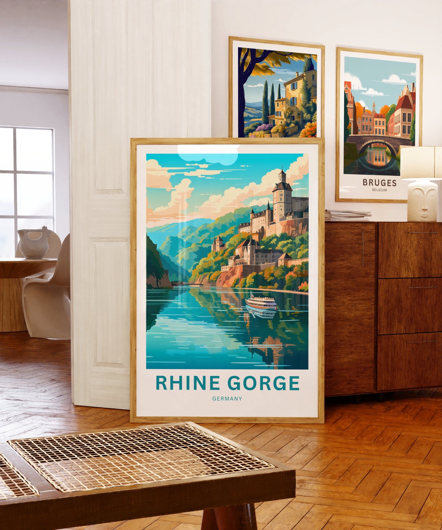 Rhine Gorge Travel Poster