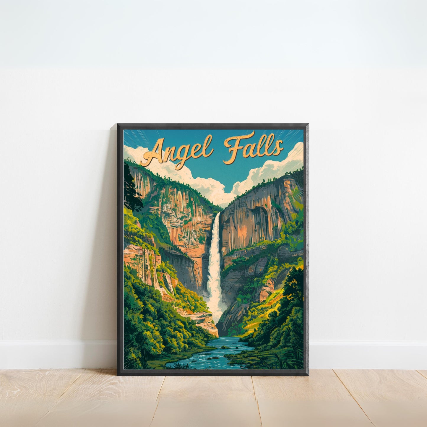 Angel Falls Vintage Travel Poster