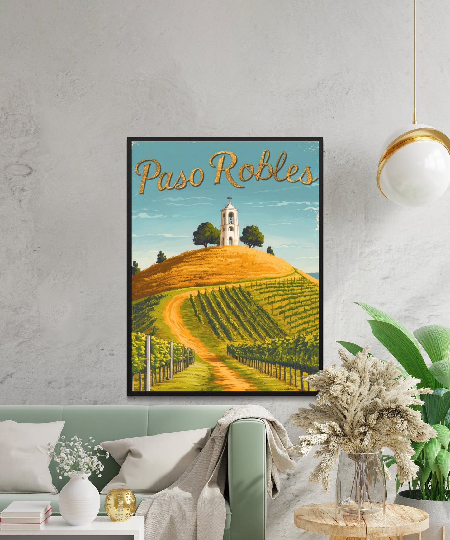 Paso Robles Vintage Travel Poster