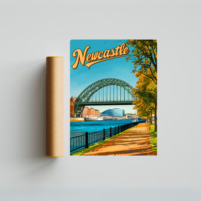 New Castle Vintage Travel Poster