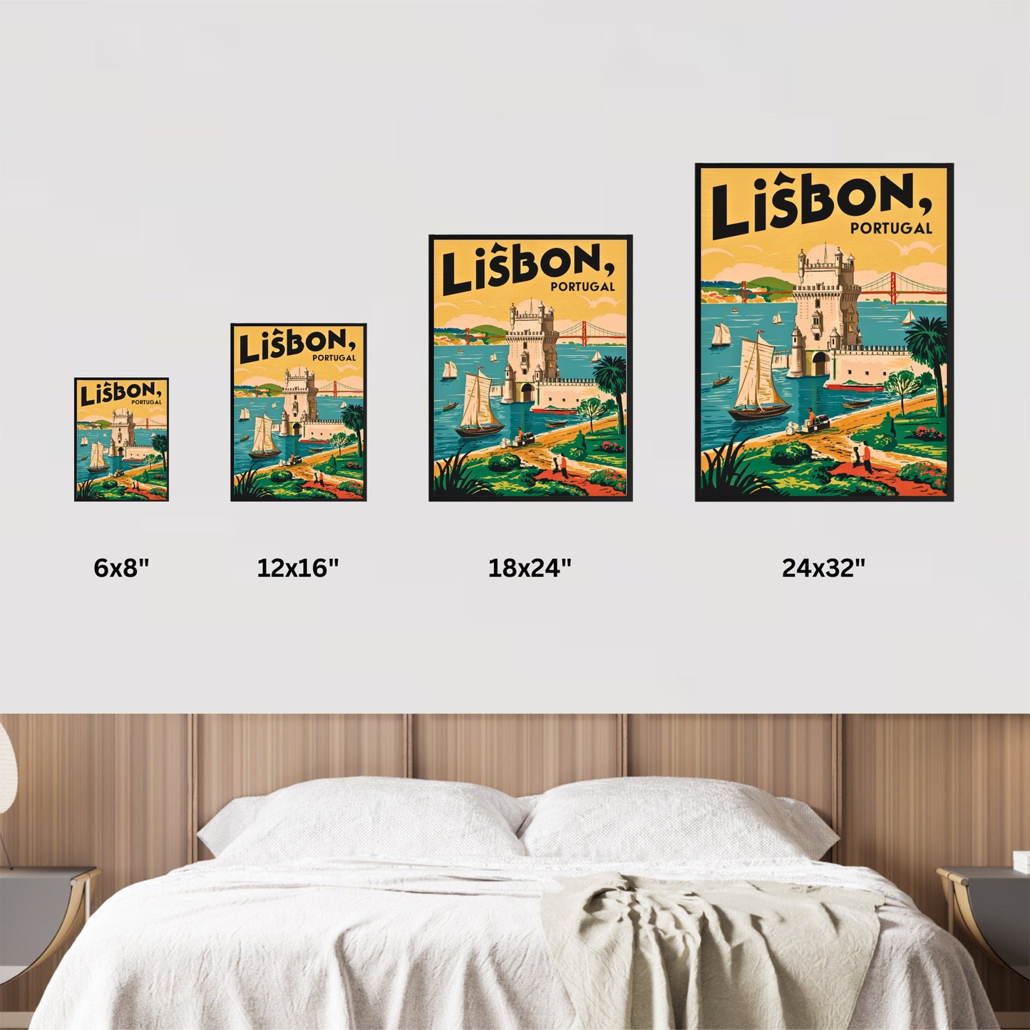 Lisbon Vintage Travel Poster