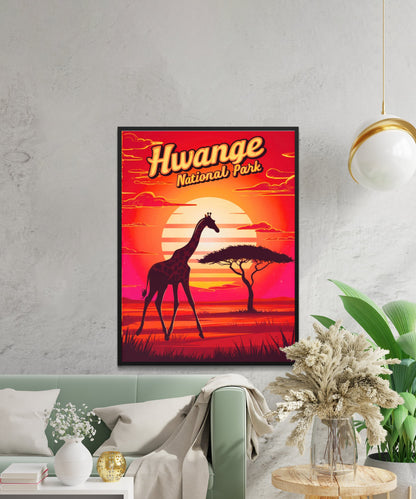 Hwange Vintage Travel Poster