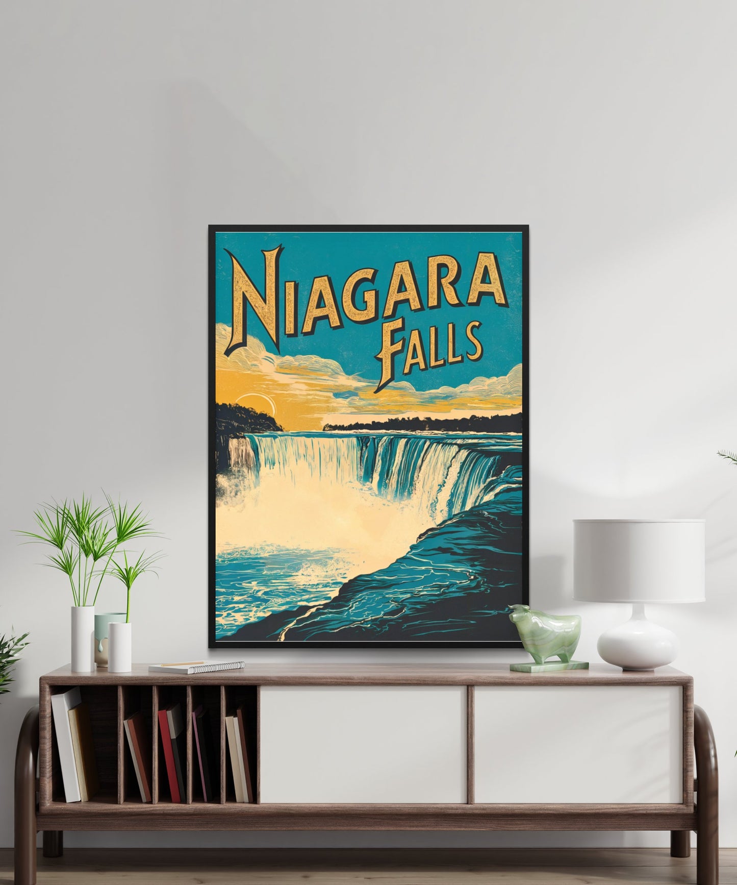 Niagara Falls Vintage Travel Poster - Timeless Cascading Wonder