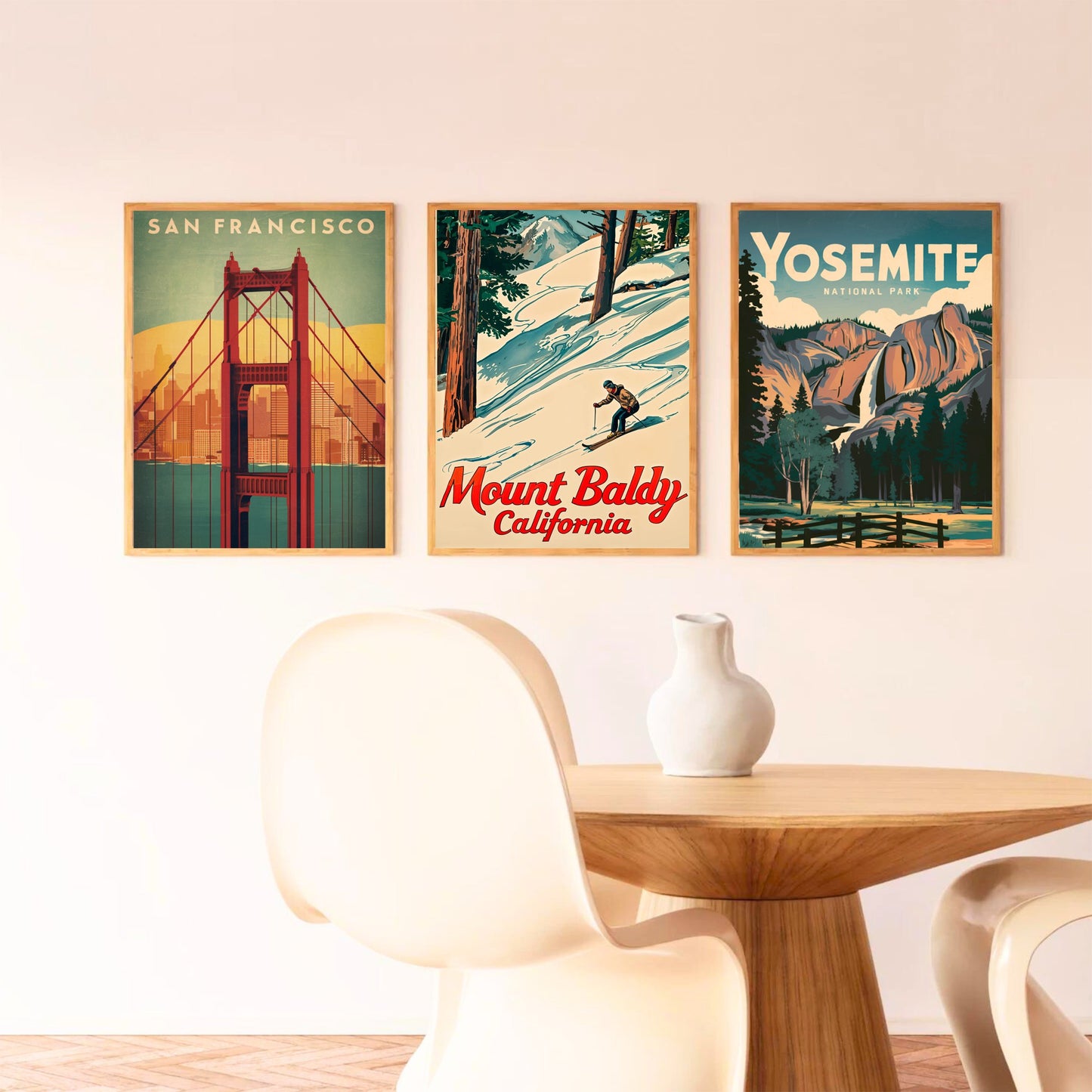 Mount Baldy Vintage Travel Poster - Scenic Peaks and Trails