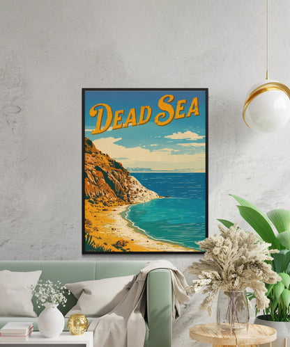 Dead Sea Vintage Travel Poster - Scenic Overlook