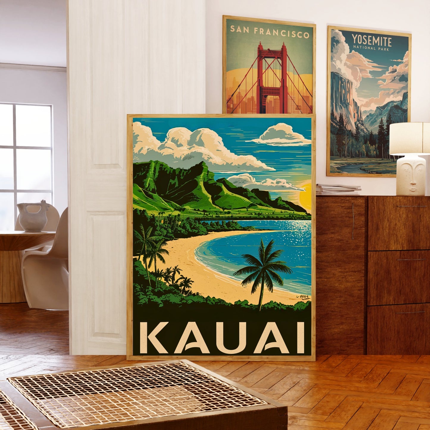 Kauai Vintage Travel Poster - Pristine Beaches