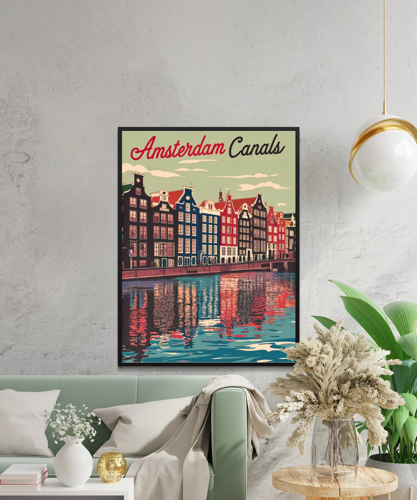 Amsterdam Vintage Travel Poster