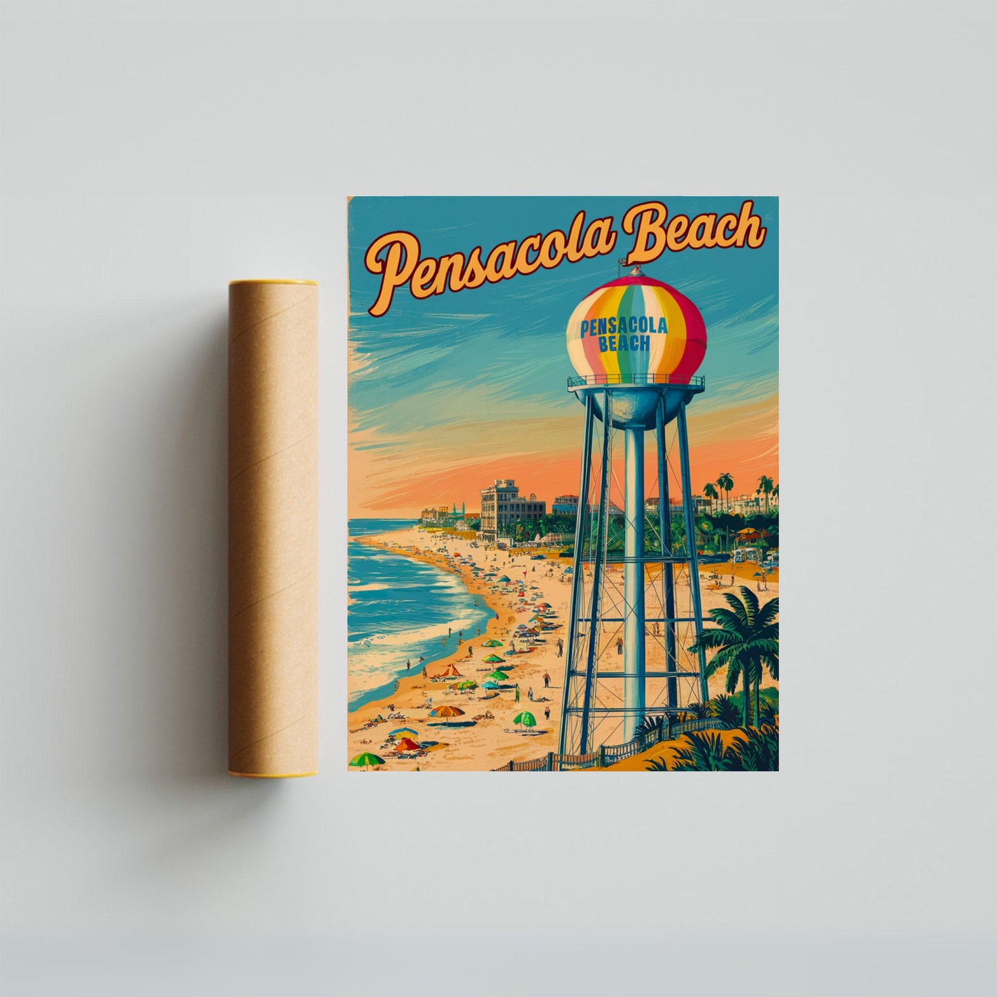 Pensacola Vintage Travel Poster  - Serene Waters