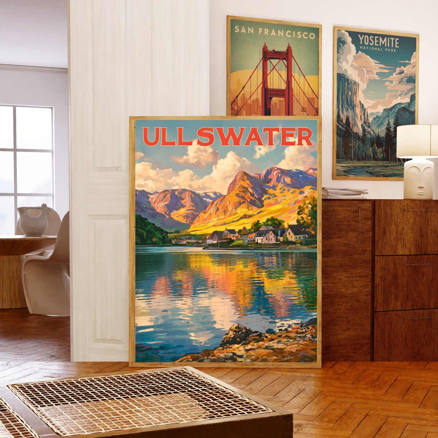 Ullswater Vintage Travel Poster - Serene Lake and Majestic Fells