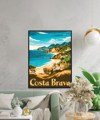 Costa Brava Vintage Travel Poster