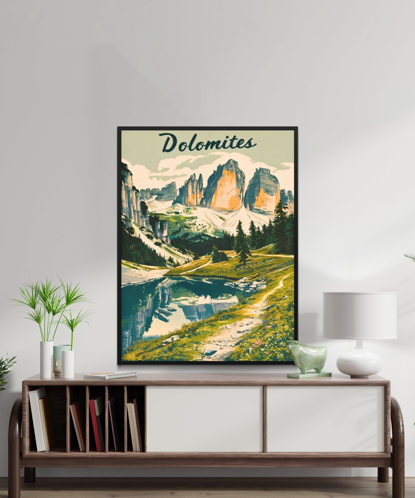 Dolomites Vintage Travel Poster - Italian Mountain Splendor