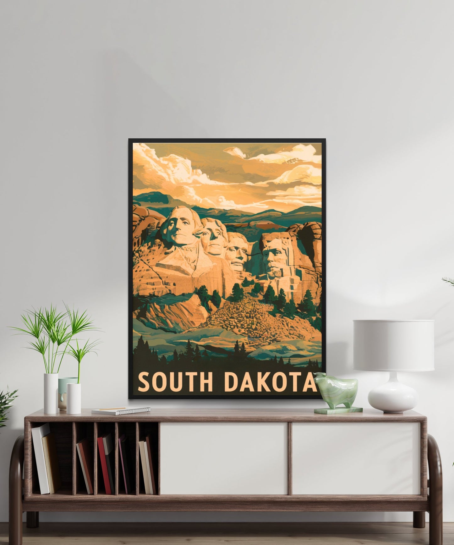 South Dakota Vintage Travel Poster