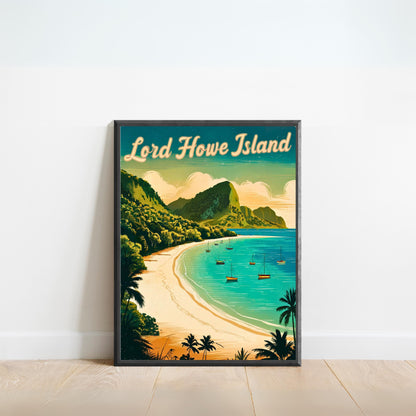 Lord Howe Island Vintage Travel Poster - Nature’s Secluded Paradise of Australia