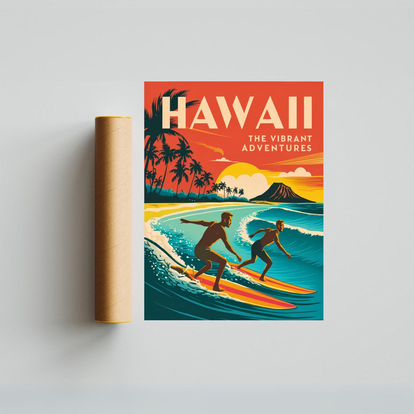 Hawaii Vintage Travel Poster - Aloha Spirit