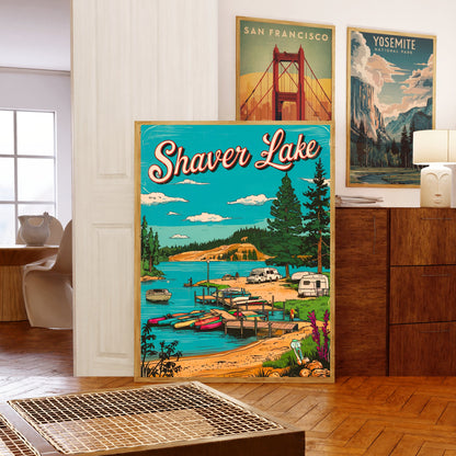 Shaver Lake Vintage Travel Poster