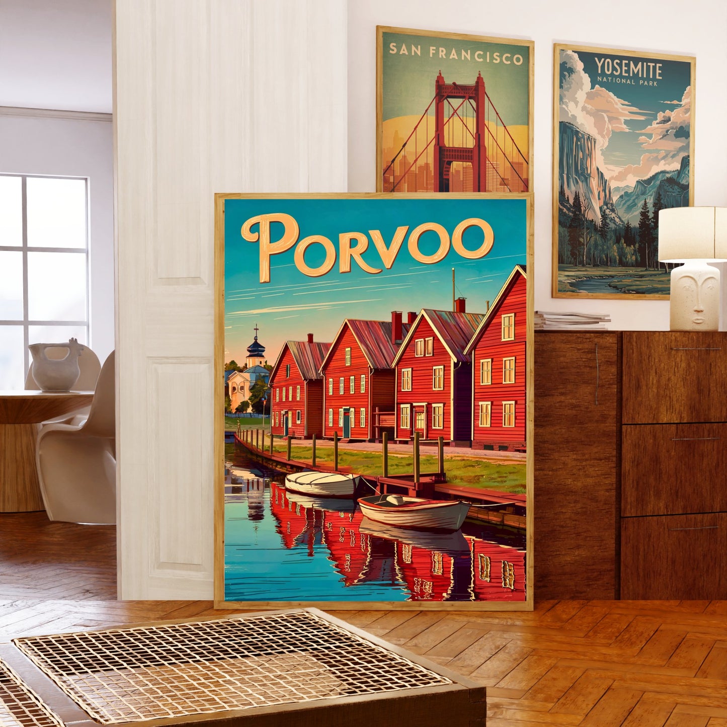 Porvoo Vintage Travel Poster