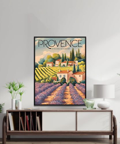 Provence Rocks Vintage Travel Poster