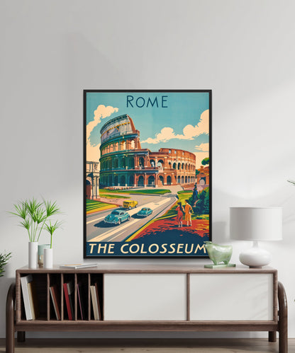 Rome Vintage Travel Poster - Classical Elegance