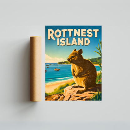 Rottnest Island Vintage Travel Poster