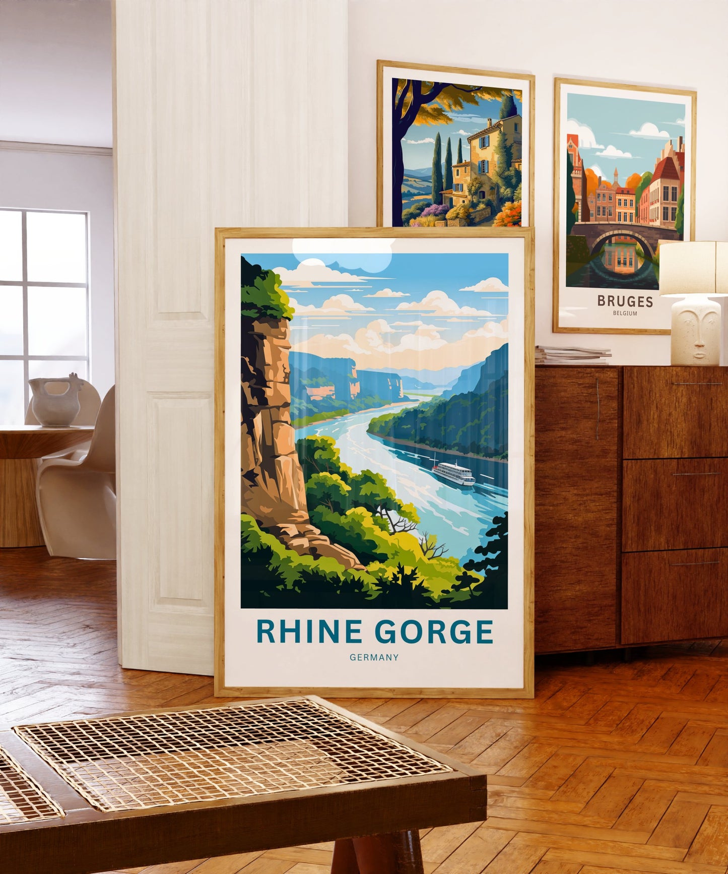 Rhine Gorge Travel Poster