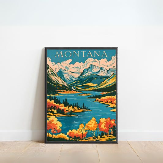 Montana Vintage Travel Poster