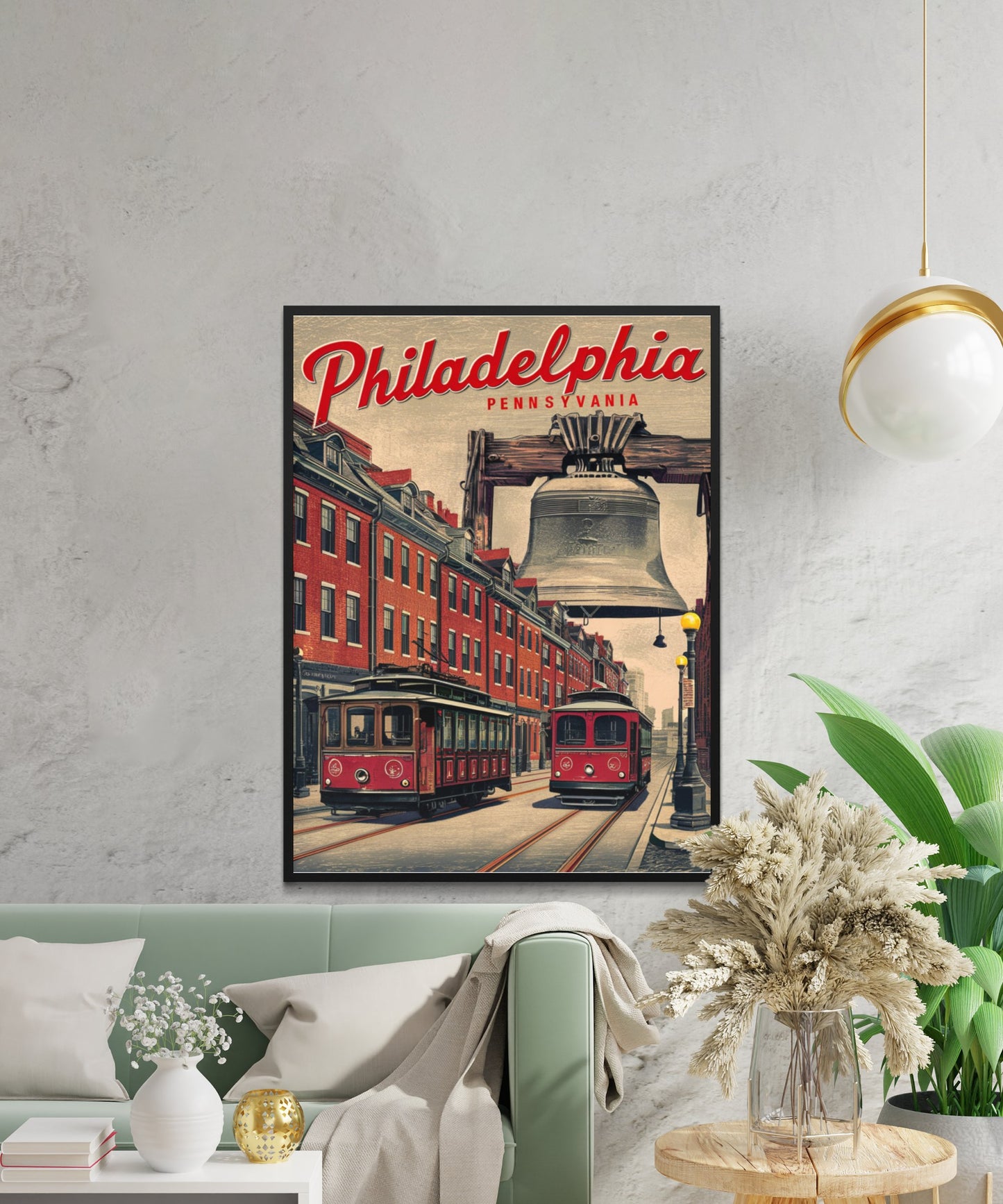 Philadelphia Vintage Travel Poster - City of Brotherly Love