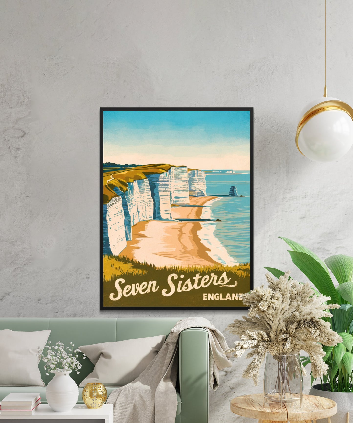 Seven Sisters Vintage Travel Poster