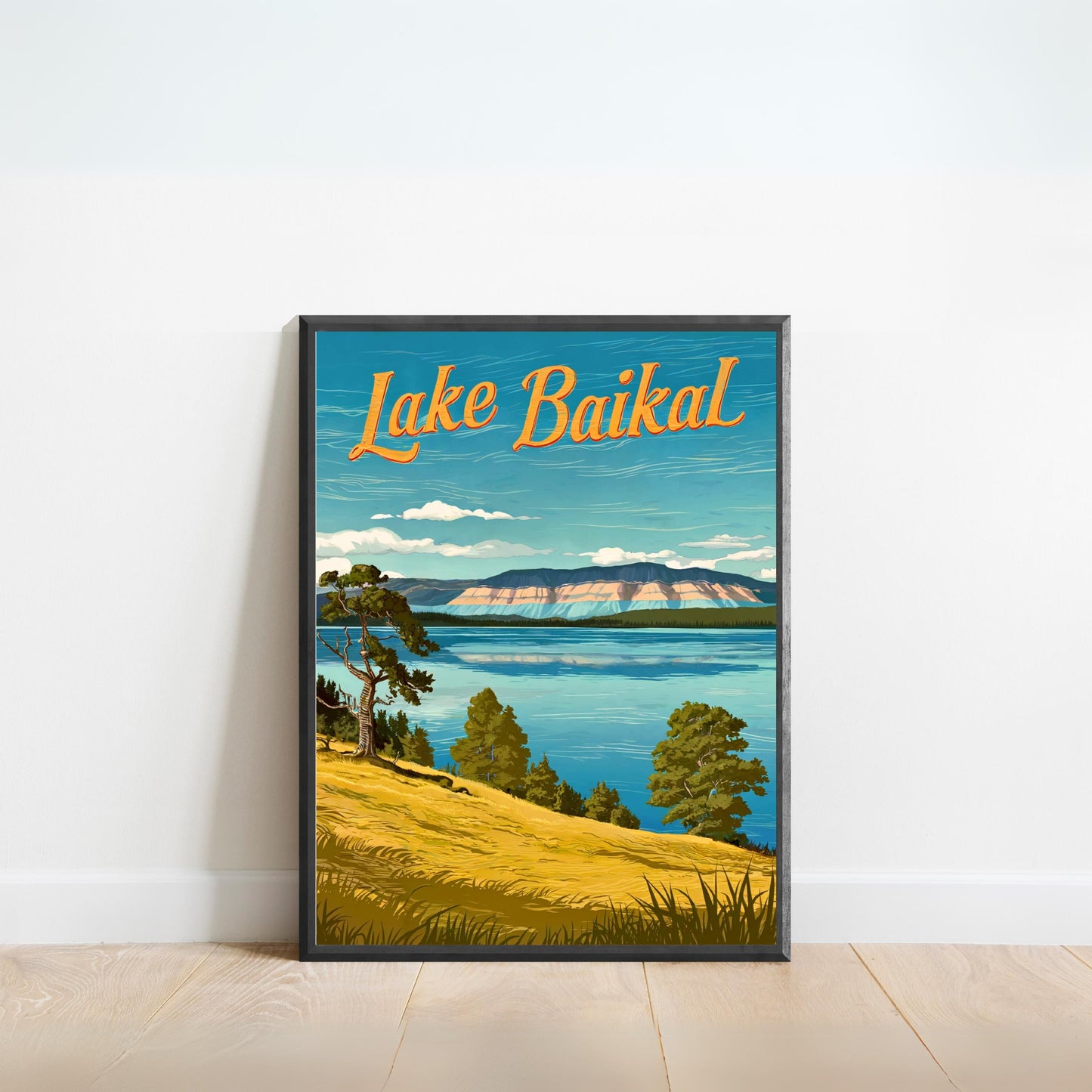 Lake Baikal Vintage Travel Poster  - The Pearl of Siberia