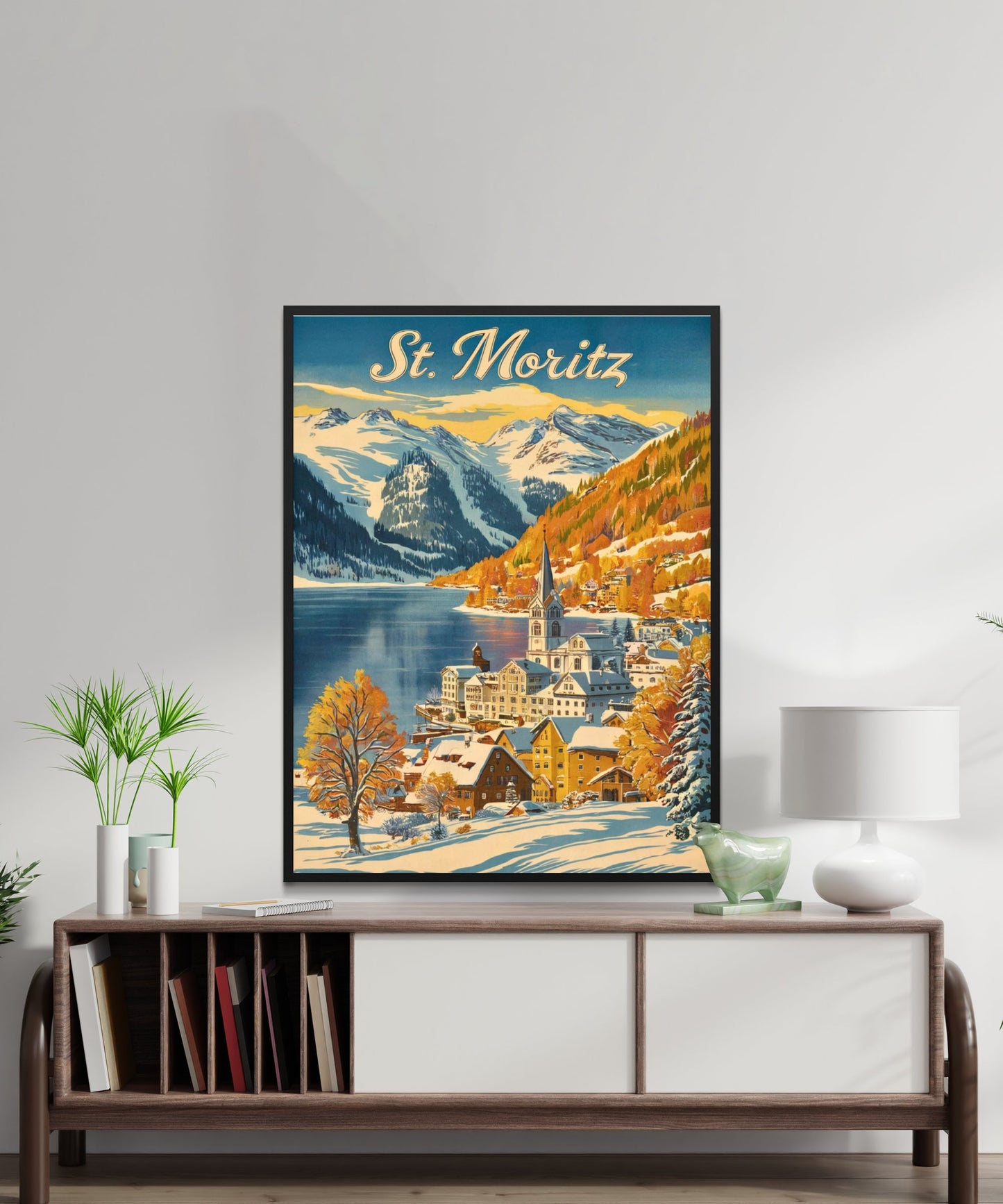 St. Moritz Vintage Travel Poster