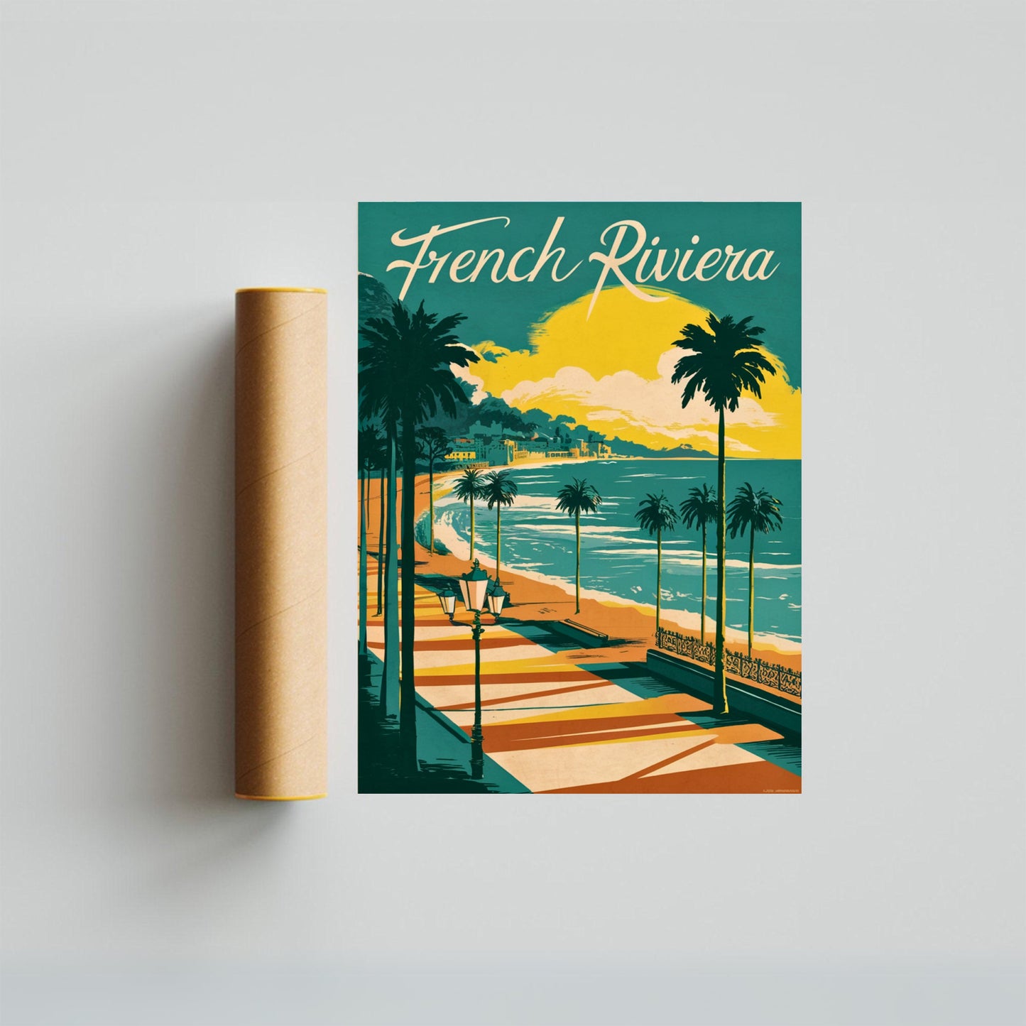 French Riviera Vintage Travel Poster - Sun, Sea, and Sophistication