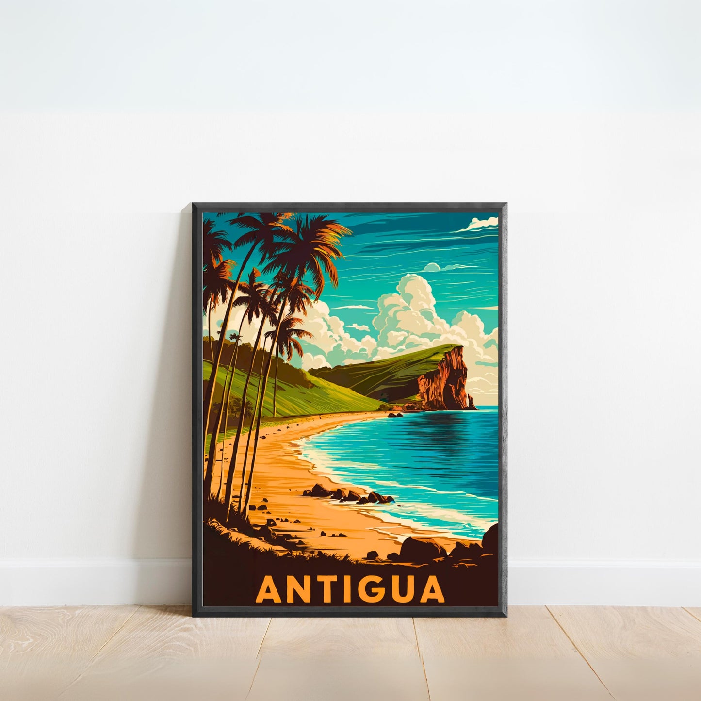 Antigua Vintage Travel Poster